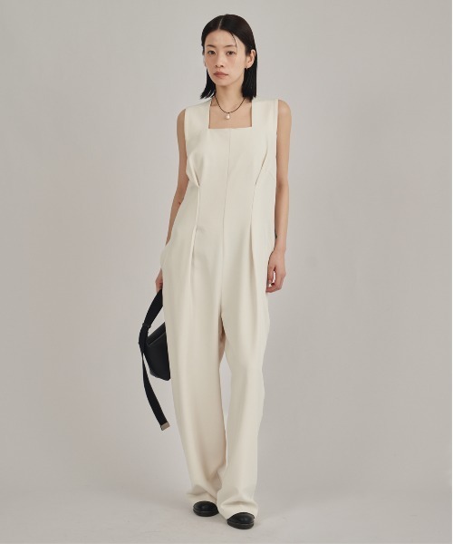 louren(ローレン )の「【louren/ローレン】back tie combinaison/バックタイコンビネゾン(サロペット/オーバーオール・レディース・アイボリー/ブラック・S/M)」の3枚目の写真