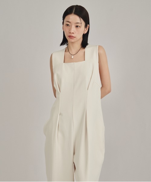 louren(ローレン )の「【louren/ローレン】back tie combinaison/バックタイコンビネゾン(サロペット/オーバーオール・レディース・アイボリー/ブラック・S/M)」の5枚目の写真