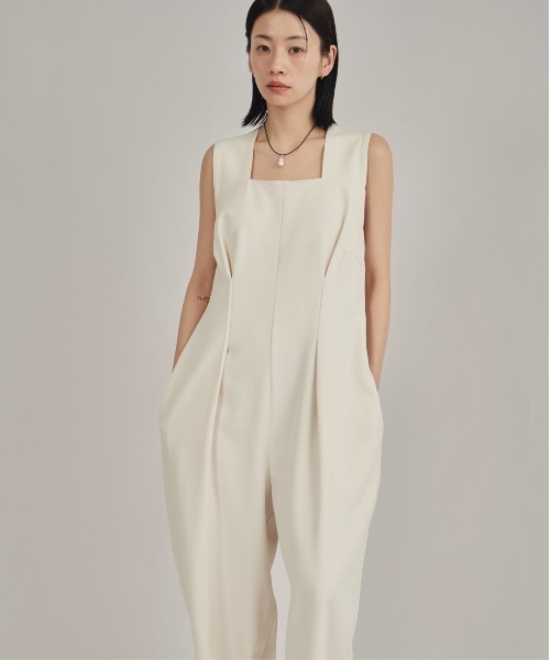louren(ローレン )の「【louren/ローレン】back tie combinaison/バックタイコンビネゾン(サロペット/オーバーオール・レディース・アイボリー/ブラック・S/M)」の6枚目の写真