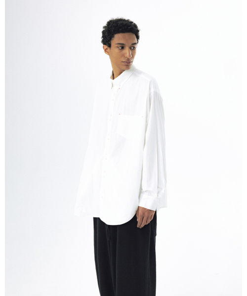 ANGLAN(アングラン)の「Double Button Solid Shirt - White(シャツ/ブラウス・メンズ・その他・ONE SIZE)」の5枚目の写真