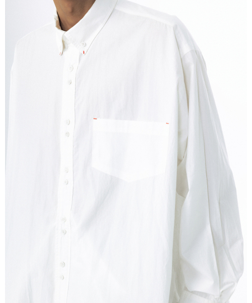 ANGLAN(アングラン)の「Double Button Solid Shirt - White(シャツ/ブラウス・メンズ・その他・ONE SIZE)」の6枚目の写真