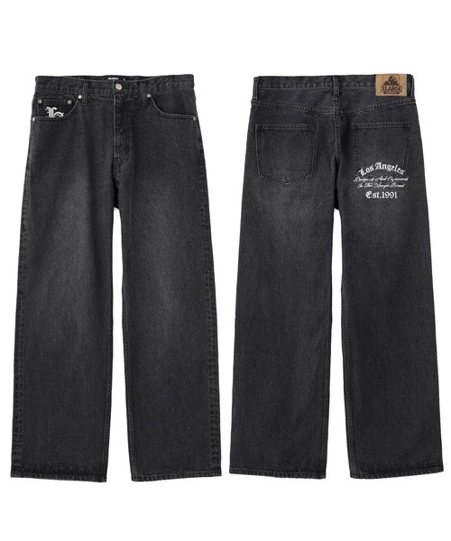 XLARGE(エクストララージ)の「OLD ENGLISH DENIM PANTS(デニムパンツ・メンズ・ブラック/インディゴブルー/ライトインディゴブルー・36inch/30inch/32inch/34inch)」の4枚目の写真
