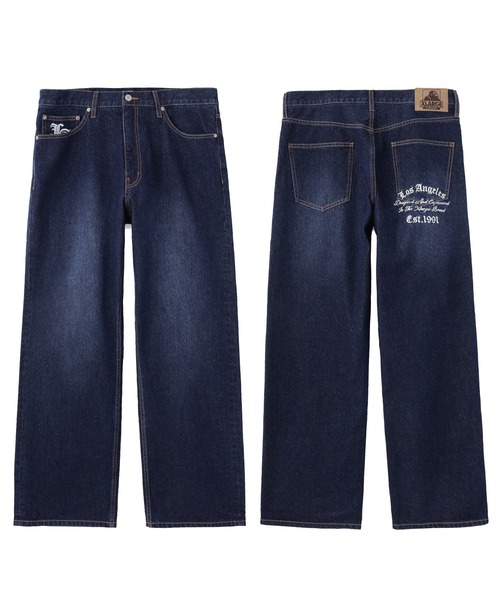 XLARGE(エクストララージ)の「OLD ENGLISH DENIM PANTS(デニムパンツ・メンズ・ブラック/インディゴブルー/ライトインディゴブルー・36inch/30inch/32inch/34inch)」の5枚目の写真