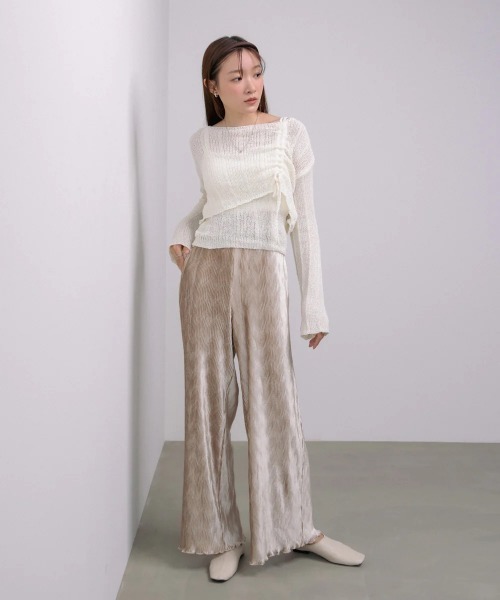 Bab(バブ)の「【S・Mサイズ展開】ベロアウェーブプリーツイージーパンツ(その他パンツ・レディース・ブラック/グレイッシュベージュ/ブラウン・SMALL/MEDIUM)」の17枚目の写真