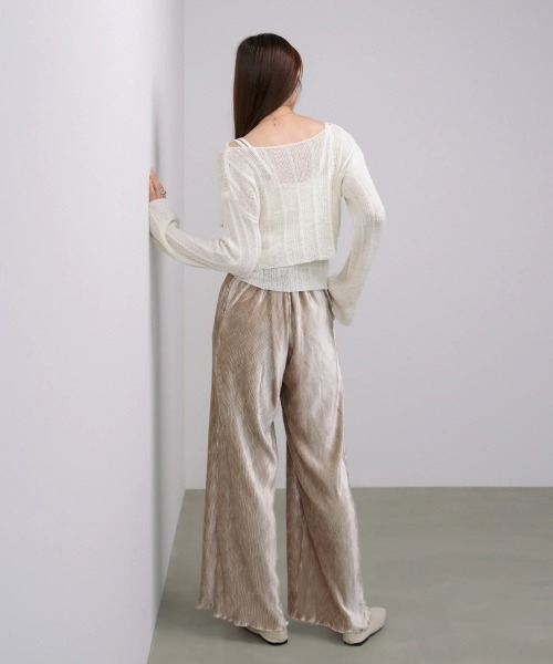 Bab(バブ)の「【S・Mサイズ展開】ベロアウェーブプリーツイージーパンツ(その他パンツ・レディース・ブラック/グレイッシュベージュ/ブラウン・SMALL/MEDIUM)」の20枚目の写真