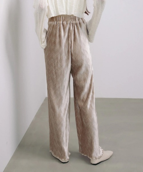 Bab(バブ)の「【S・Mサイズ展開】ベロアウェーブプリーツイージーパンツ(その他パンツ・レディース・ブラック/グレイッシュベージュ/ブラウン・SMALL/MEDIUM)」の21枚目の写真