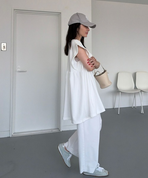 CHERI since1985(シェリ)の「フレンチスリーブマーメイドデザインチュニック(チュニック・レディース・オフホワイト/ブラック・FREE)」の10枚目の写真