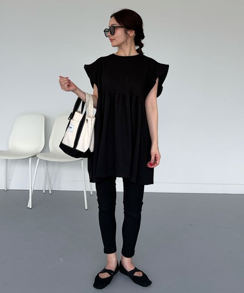 CHERI since1985(シェリ)の「フレンチスリーブマーメイドデザインチュニック(チュニック・レディース・オフホワイト/ブラック・FREE)」の19枚目の写真