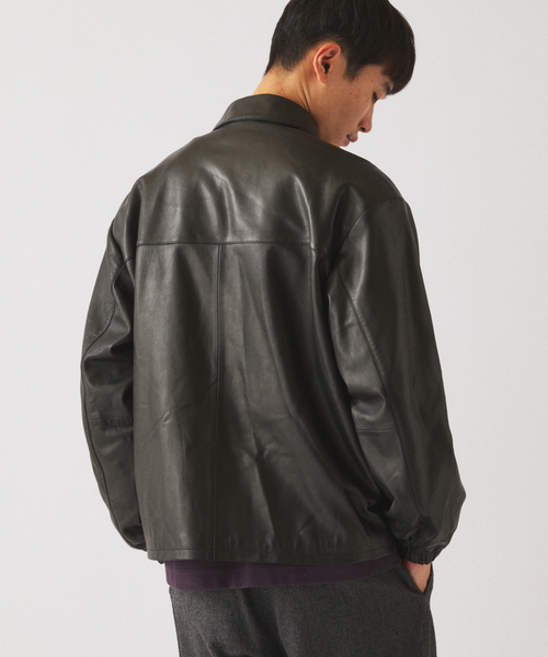 JOURNAL STANDARD relume(ジャーナルスタンダード レリューム)の「ラムレザー コーチジャケット(ライダースジャケット・メンズ・ブラック・MEDIUM/LARGE)」の10枚目の写真