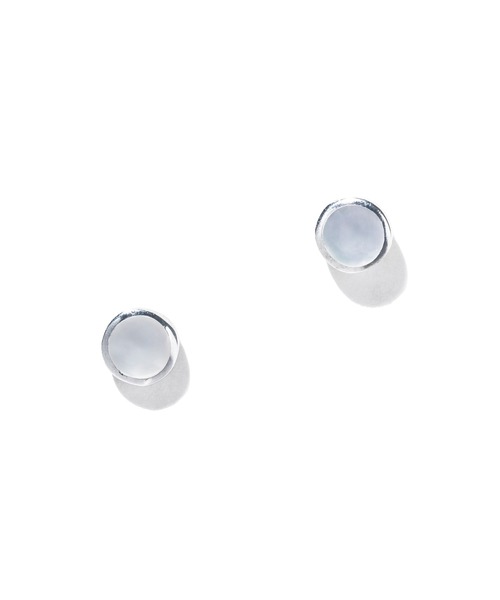 quip queint(クイップクエイント)の「【quip queint】palette pierce/パレット ピアス(ピアス(両耳用)・レディース・ホワイト/ブルー/シルバー×オニキス/グリーン・FREE)」の16枚目の写真