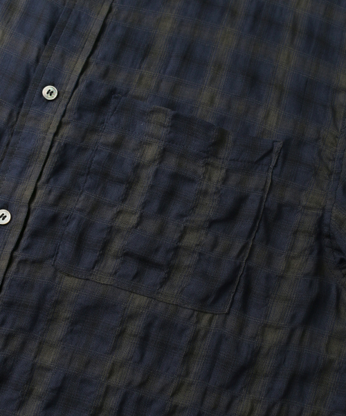 INDUST(インダスト)の「チェックシャツ(ネイビー)(シャツ/ブラウス・レディース・ネイビー・1(S)/2(M)/3(L))」の3枚目の写真