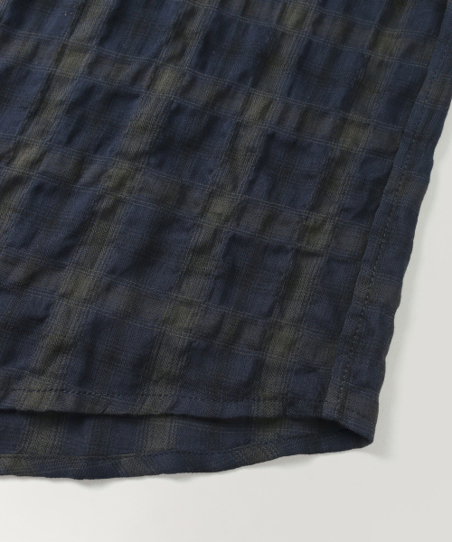 INDUST(インダスト)の「チェックシャツ(ネイビー)(シャツ/ブラウス・レディース・ネイビー・1(S)/2(M)/3(L))」の5枚目の写真