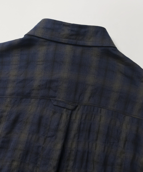 INDUST(インダスト)の「チェックシャツ(ネイビー)(シャツ/ブラウス・レディース・ネイビー・1(S)/2(M)/3(L))」の6枚目の写真