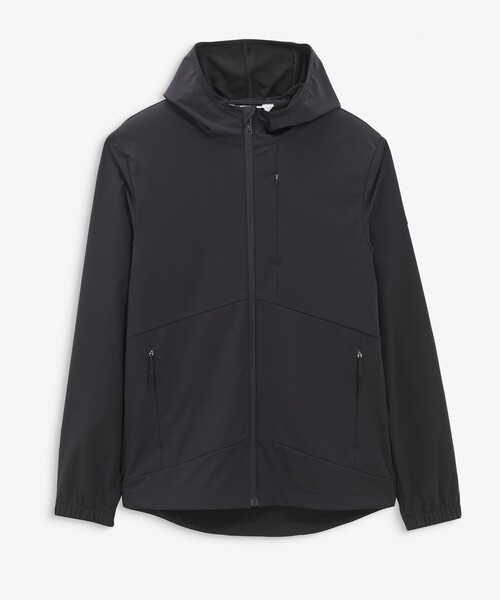 AIGLE（エーグル）の「撥水 防風 ストレッチ ソフトシェル フーデッドジャケット WARM（ブルゾン・メンズ・ダークカーキ/ブラック・L/M）」の3枚目の写真