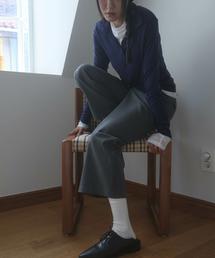 ファインテクスチャークロップドパンツ(チャコール)