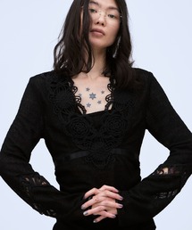 MICROCOSMOS LACE SHEER TOPS / マイクロコスモス レース シアー トップス