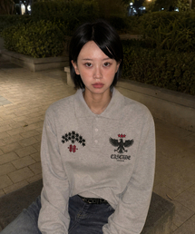 IDWS（アイドンワナセル）の「STAR RIDGE 長袖ポロシャツ グレー（ポロシャツ）」