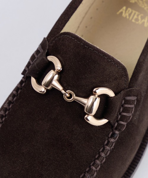 ARTESANOS(アルテサノス)の「【ARTESANOS】スエードビットローファー-Bit Loafers(ローファー・レディース・ダークブラウン・24.0/23.5)」の2枚目の写真