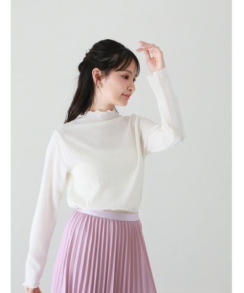 fifth(フィフス)の「カットシャーリングボトルネックロンT(Tシャツ/カットソー・レディース・ブルー/アイボリー/グレイッシュベージュ・M)」の8枚目の写真