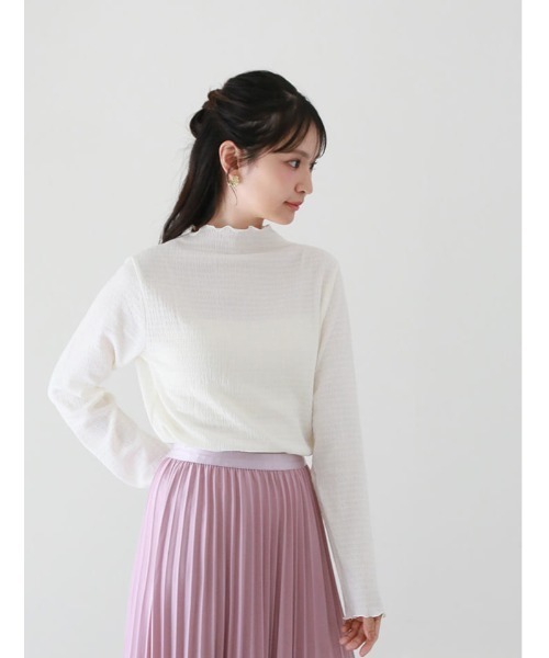fifth(フィフス)の「カットシャーリングボトルネックロンT(Tシャツ/カットソー・レディース・ブルー/アイボリー/グレイッシュベージュ・M)」の9枚目の写真