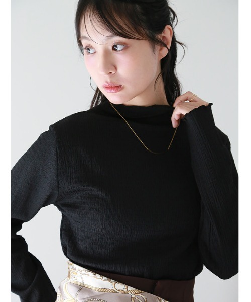 fifth(フィフス)の「カットシャーリングボトルネックロンT(Tシャツ/カットソー・レディース・ブルー/アイボリー/グレイッシュベージュ・M)」の12枚目の写真
