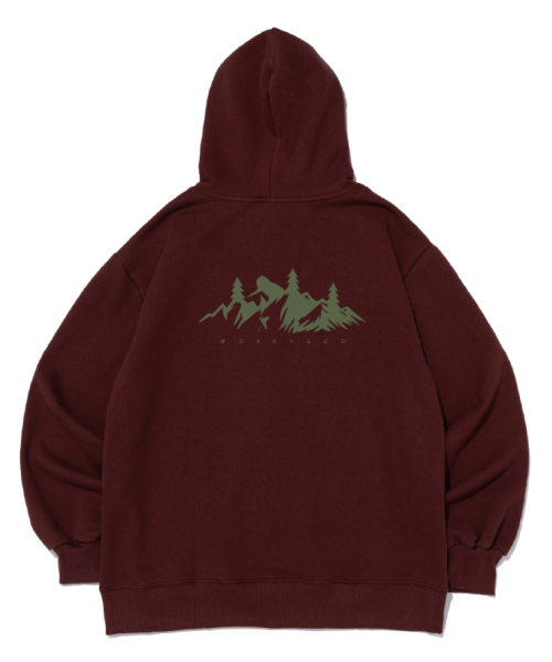 WORKS & CO.(ワークス アンド コー)の「コンパス トレッキング フードパーカー (ワイン)(パーカー・レディース・その他・SMALL/MEDIUM/LARGE/X-LARGE/M-L/S-M/L-XL/XL-XXL)」の2枚目の写真