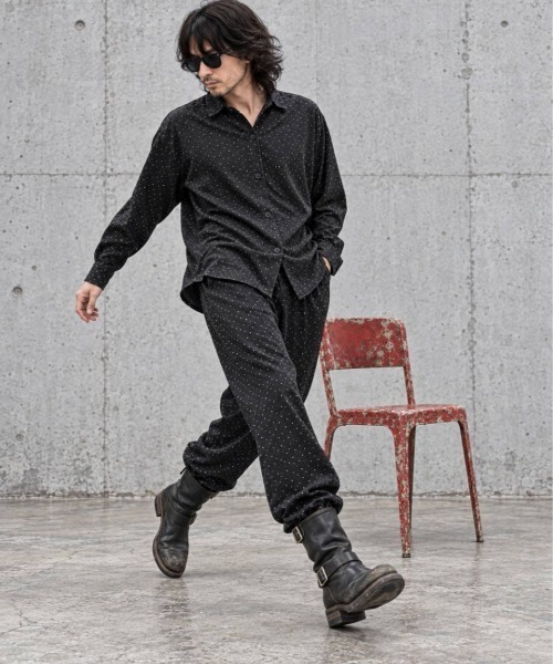 KAMINARI_TOKIO(カミナリトキオ)の「ラインストーンウオッシュセットアップ(セットアップ・レディース・ブラック/グレー・FREE)」の6枚目の写真