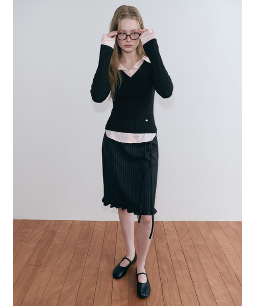 ETMON（エトモン）の「フリルミディスカート ブラック（スカート・レディース・その他・SMALL/MEDIUM）」の5枚目の写真
