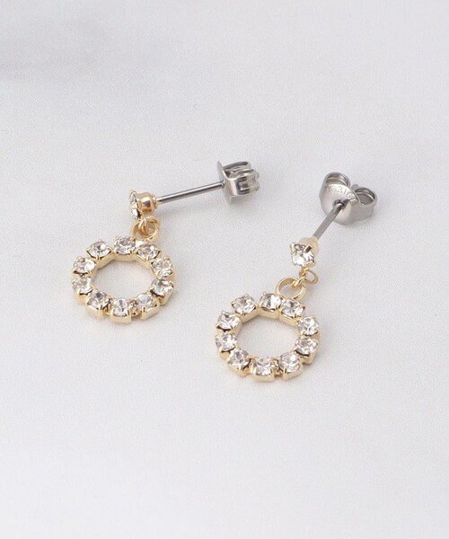 ITS'DEMO（イッツデモ）の「ジュエルサークル プチピアス（ピアス（両耳用）・レディース・シルバー/ゴールド・00）」の3枚目の写真