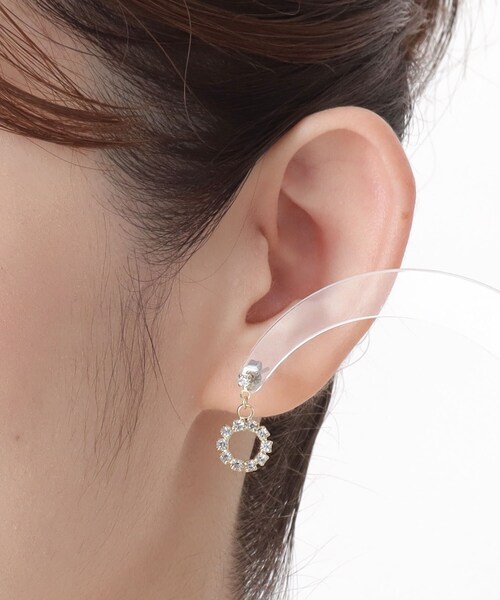 ITS'DEMO（イッツデモ）の「ジュエルサークル プチピアス（ピアス（両耳用）・レディース・シルバー/ゴールド・00）」の6枚目の写真