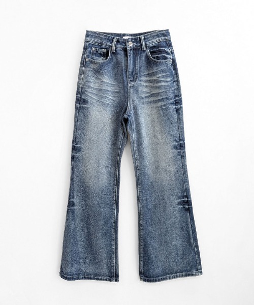 Riff(リフ)の「ウォッシュ加工デニムパンツ(デニムパンツ・レディース・ブルー・S/M/L)」の11枚目の写真