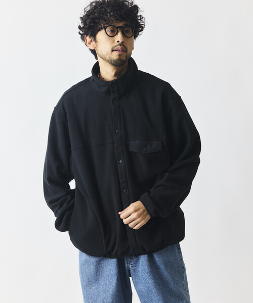 Firsthand(ファーストハンド)の「限定展開 Firsthand / ファーストハンド スナップ フリース ジャケット(ブルゾン・メンズ・ブラック/グレー/ナチュラル・MEDIUM/LARGE)」の1枚目の写真