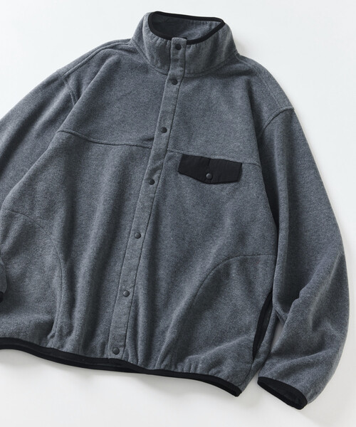 Firsthand(ファーストハンド)の「限定展開 Firsthand / ファーストハンド スナップ フリース ジャケット(ブルゾン・メンズ・ブラック/グレー/ナチュラル・MEDIUM/LARGE)」の5枚目の写真