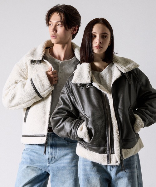B-3 melton / boa flight jacket / B-3メルトン/ボアフライト