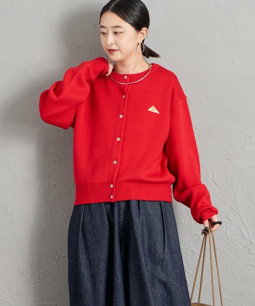 KELTY（ケルティ）の「【WEB先行予約】[KELTY/ケルティ] 別注 ワンポイントロゴ クルーネックニットカーディガン（カーディガン/ボレロ・レディース・レッド/ブラウン/チャコール/セージグリーン/オートミール・M/S）」の11枚目の写真