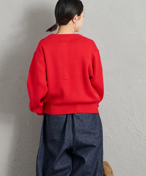 KELTY（ケルティ）の「【WEB先行予約】[KELTY/ケルティ] 別注 ワンポイントロゴ クルーネックニットカーディガン（カーディガン/ボレロ・レディース・レッド/ブラウン/チャコール/セージグリーン/オートミール・M/S）」の13枚目の写真