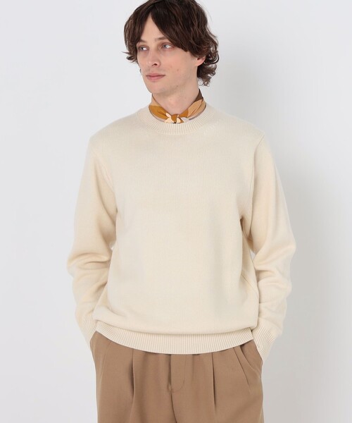 TOMORROWLAND (トゥモローランド)の「【WEB先行予約】TOMORROWLAND tricot ラムズウール クルーネックニット(ニット/セーター・メンズ・イエロー/グリーン/オレンジ/ブラック/グレー/ホワイト/ピンク/ネイビー/ダークブルー・L/XL/M/S)」の12枚目の写真