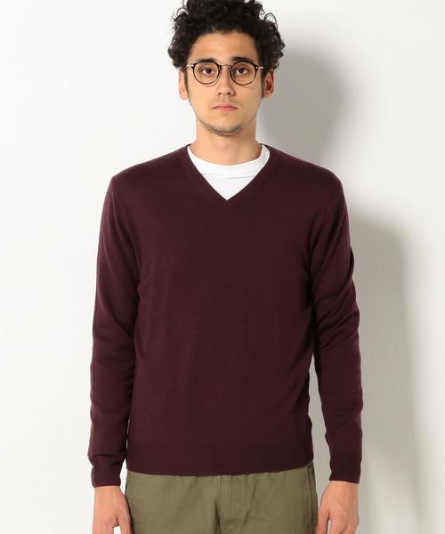 UNITED ARROWS（ユナイテッドアローズ）の「＜Cruciani(クルチアーニ)＞ WOOL H/G VNECK◆（ニット/セーター・メンズ・ワインレッド/ネイビー/ターコイズブルー・48/52/46/50）」の5枚目の写真