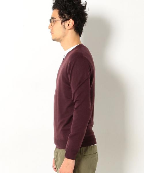 UNITED ARROWS（ユナイテッドアローズ）の「＜Cruciani(クルチアーニ)＞ WOOL H/G VNECK◆（ニット/セーター・メンズ・ワインレッド/ネイビー/ターコイズブルー・48/52/46/50）」の6枚目の写真