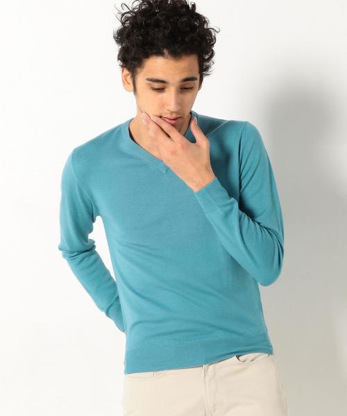 UNITED ARROWS（ユナイテッドアローズ）の「＜Cruciani(クルチアーニ)＞ WOOL H/G VNECK◆（ニット/セーター・メンズ・ワインレッド/ネイビー/ターコイズブルー・48/52/46/50）」の14枚目の写真