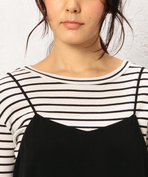 green label relaxing（グリーンレーベルリラクシング）の「KF Pドビー キャミ ワンピース（ワンピース・レディース・ブラック/オレンジ系その他・FREE）」の8枚目の写真