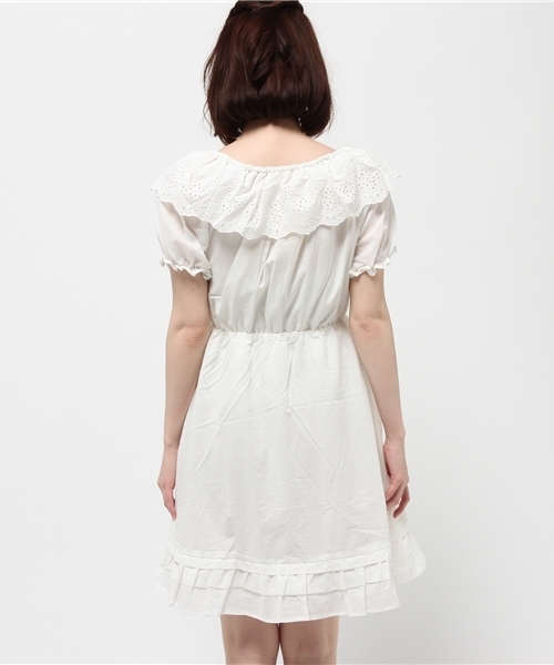 earth music&ecology（アースミュージックアンドエコロジー）の「【2016Summer】コットンレースワンピース（ワンピース・レディース・ブラック/ホワイト/ピンク・FREE）」の5枚目の写真