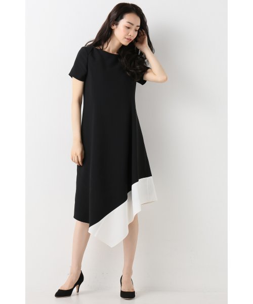 【新品タグ付き】フィガロパリ　カラーブロック アシメワンピース セール】カラーブロック アシメワンピース◇（ワンピース
