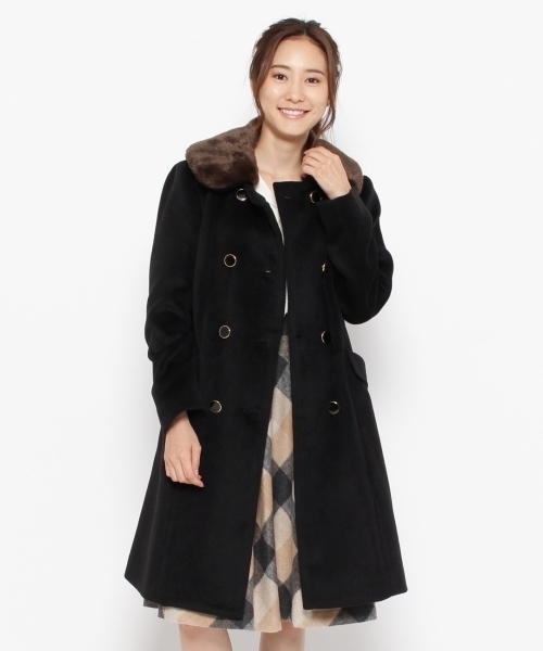 Grove グローブ の ロング衿ファーpコート ピーコート Wear