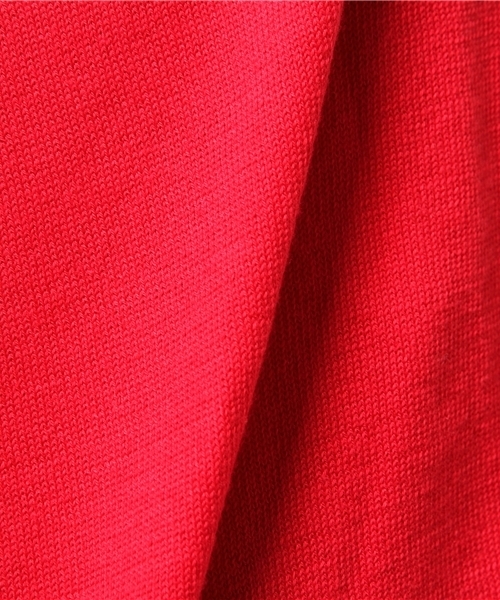 ALLEGE（アレッジ）の「【ALLEGE】ショートスリーブニット（Tシャツ/カットソー・メンズ・レッド/ダークブラウン・M/S）」の8枚目の写真