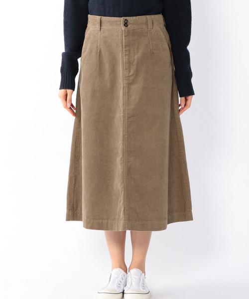 coen（コーエン）の「コーデュロイロングスカート（スカート・レディース・ネイビー/ベージュ・LARGE/MEDIUM）」の6枚目の写真