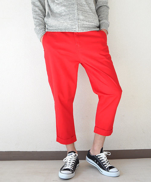 VIBGYOR（ヴィブジョー）の「VIBGYOR Select/ ストレッチカラークロップドパンツ（チノパンツ・メンズ・ブルー/ブラック/カーキ/ホワイト/レッド/ベージュ/ネイビー・X-LARGE/SMALL/MEDIUM/LARGE）」の7枚目の写真