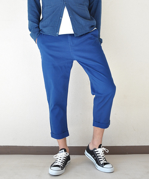 VIBGYOR（ヴィブジョー）の「VIBGYOR Select/ ストレッチカラークロップドパンツ（チノパンツ・メンズ・ブルー/ブラック/カーキ/ホワイト/レッド/ベージュ/ネイビー・X-LARGE/SMALL/MEDIUM/LARGE）」の6枚目の写真