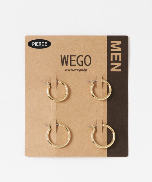 WEGO(ウィゴー)の「WEGO/4Pフープピアス(ピアス(両耳用)・メンズ・ゴールド/シルバー・FREE)」の2枚目の写真