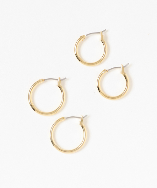 WEGO(ウィゴー)の「WEGO/4Pフープピアス(ピアス(両耳用)・メンズ・ゴールド/シルバー・FREE)」の3枚目の写真